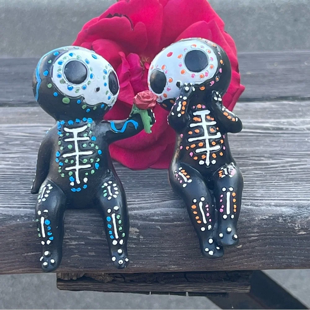 SUGAR SKULL couple (set of 2) - Picture 3 of 15